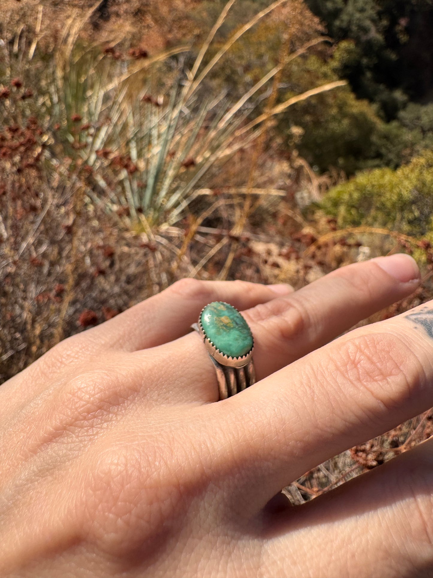 .Double Band Variscite Ring size 6