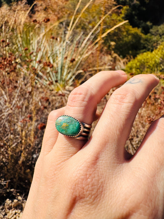 .Double Band Variscite Ring size 6