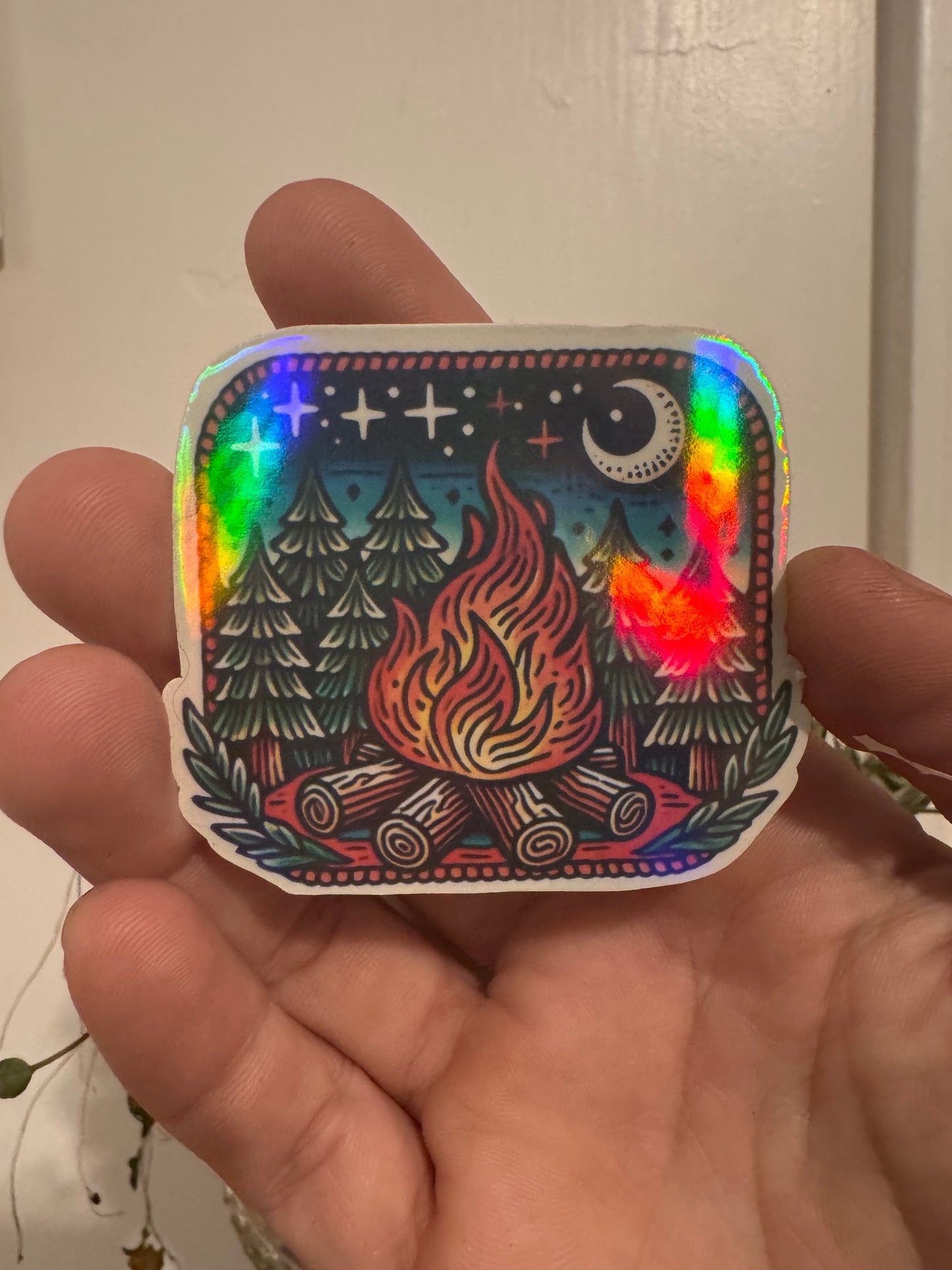 Starry Night Campfire Sticker