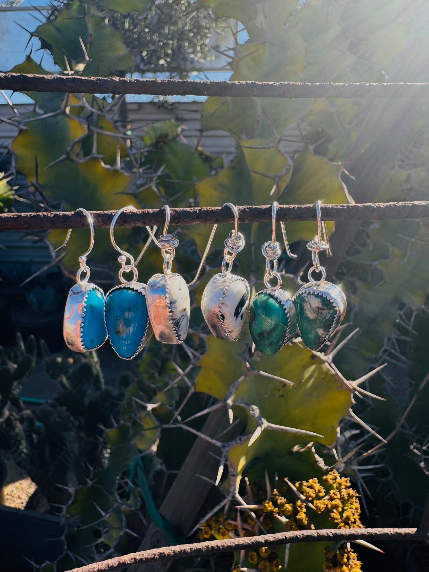 .Simple Turquoise Earrings